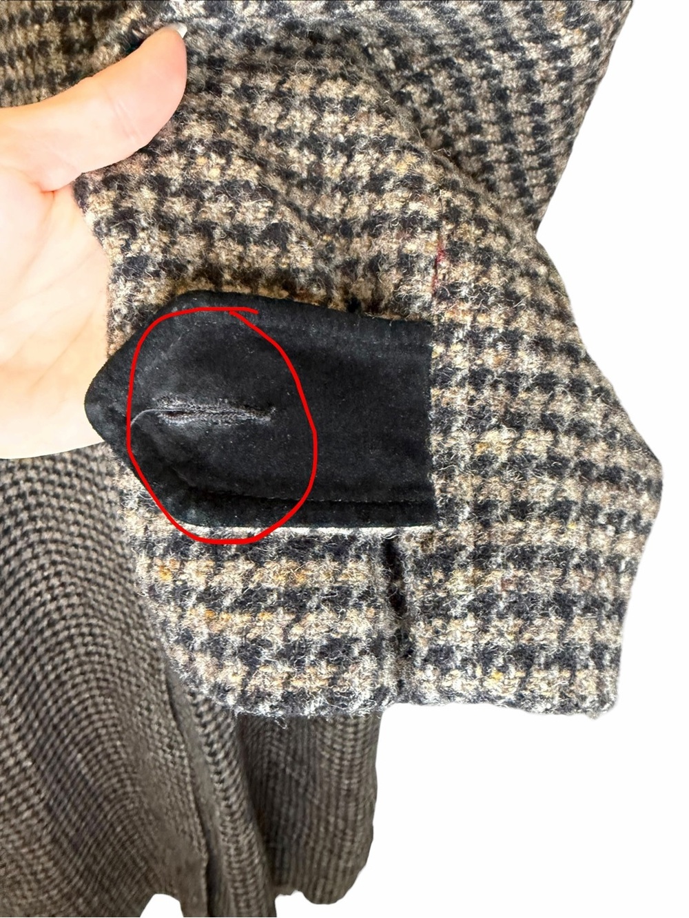 Vintage L.L. Bean Wool Houndstooth Jacket - Size SP - Picture 11 of 16